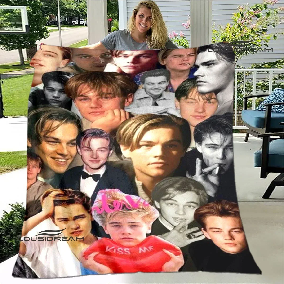 Titanic Leonardo DiCaprio printed blankets Warm blankets soft and comfortable home travel blanket picnic blanket birthday gift