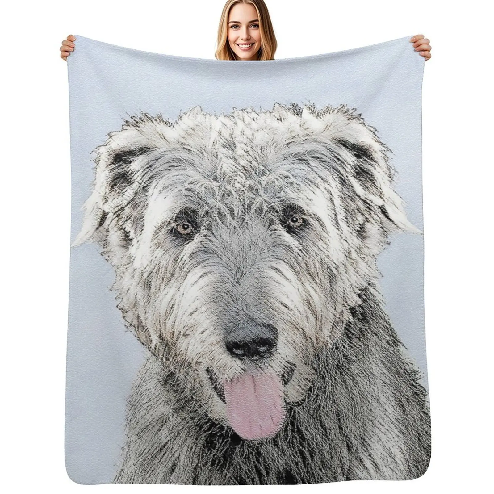 Irish Wolfhound Throw Blanket Luxury St For Decorative Sofa Baby Sleeping Bag for winter Blankets For Baby Blankets