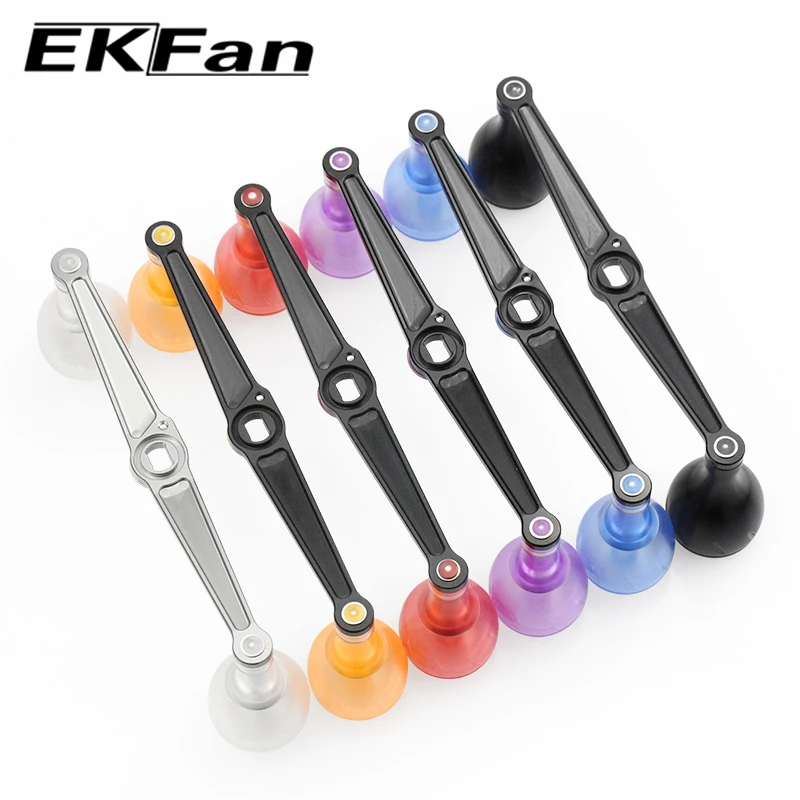 EKFan 130MM Ultralight Alloy Handles 22G  Acrylic Knobs For 8x5MM 7x4MM Holes Drip Fishing Reel Bast Casting Reels Wheel Parts