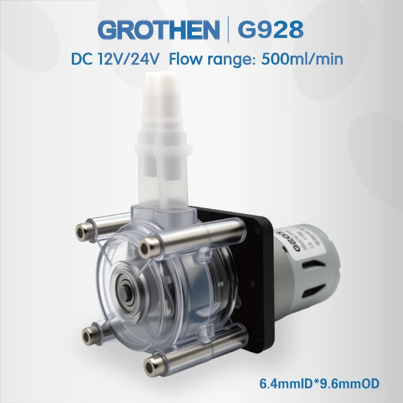 500mL/min High-Quality Peristaltic Pump - Corrosion Resistant, Transparent PC Head for aquarium & Lab Use
