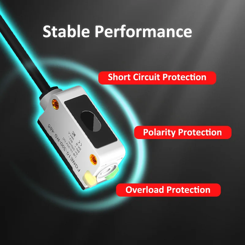 FGNE10-300-RS485 Detection 300cm Modbus RS485 Background Suppression Photoelectric Sensor