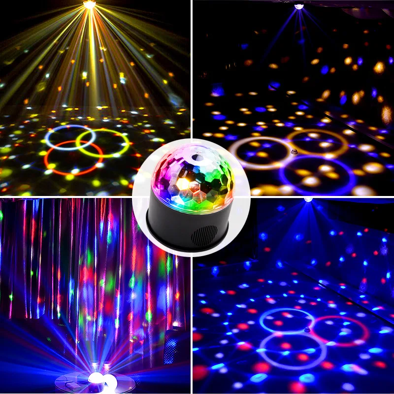 

Voice-Controlled LED Crystal Magic Ball USB Stage DJ Light Colorful Light Car Disco Street Stall Night Market Light Shopkeeper's