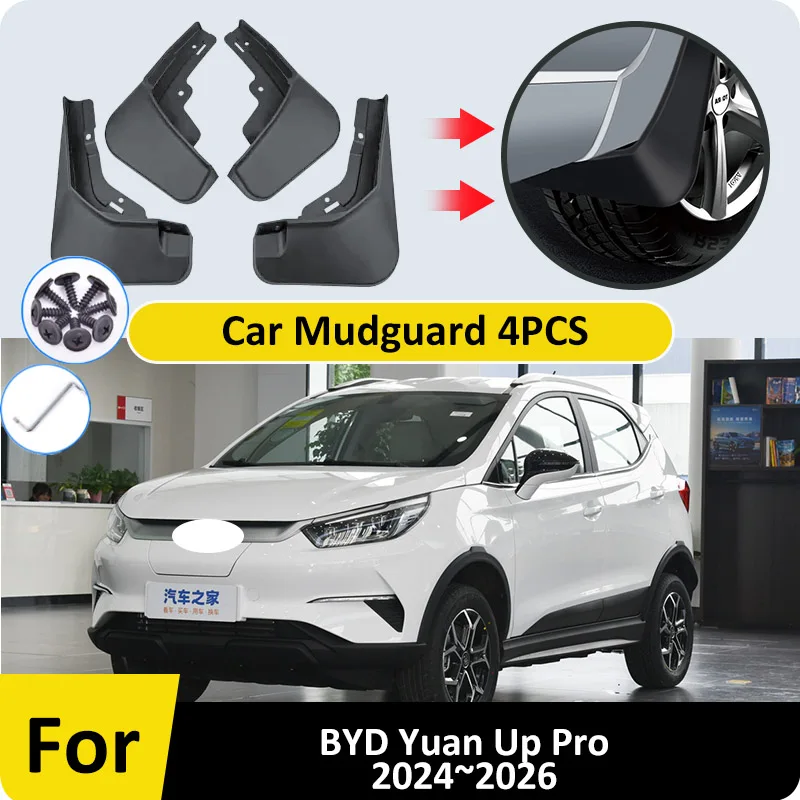 Mudguards For BYD Yuan Up Pro 2024 2025 2026 Mud Flaps Splash Guards Front Rear Wheel Fender Mudflaps Car Style Accessorie Auto