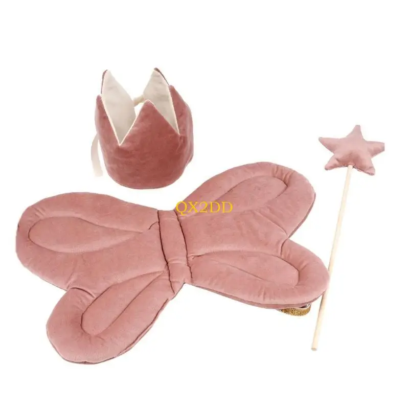 QX2D Kids' Girls Tale Dress Up Feature Star Wand and Wing with Cosplay Crown