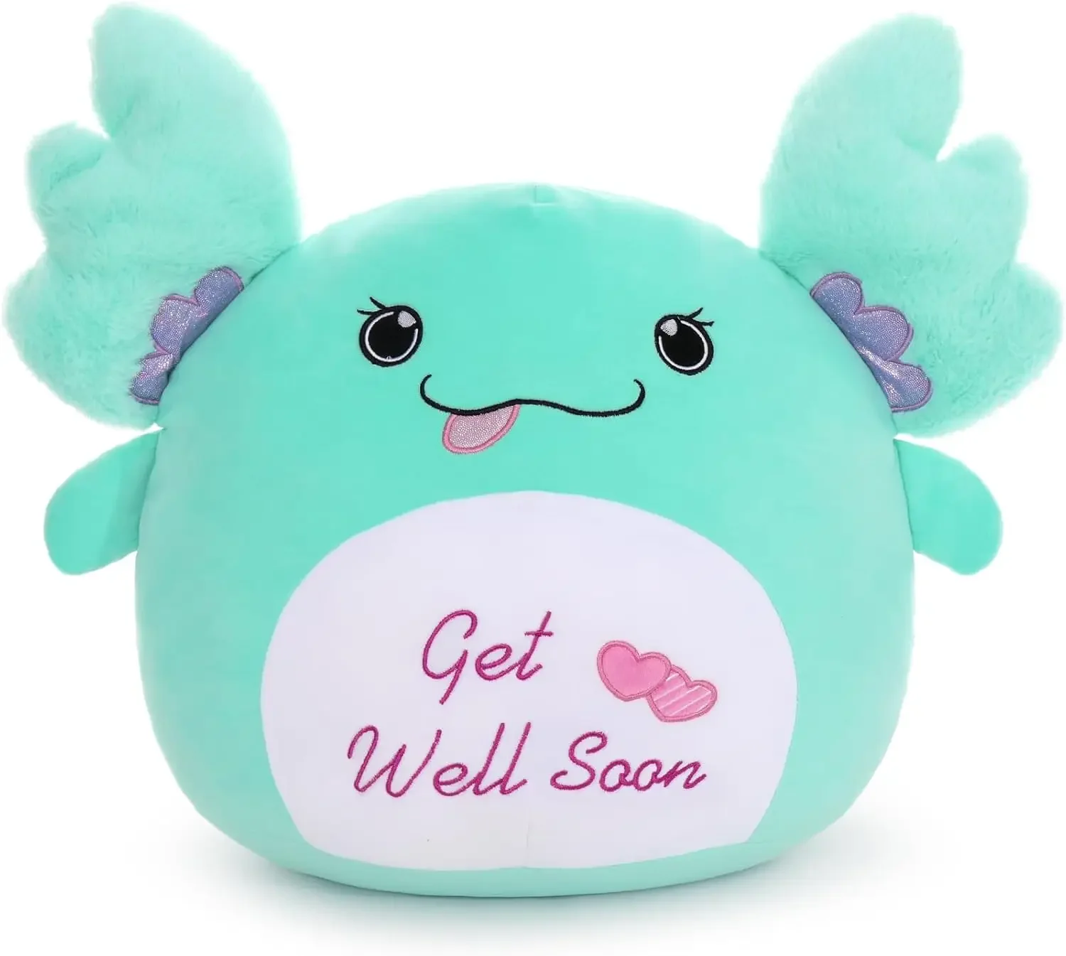 18" Get Well Soon Axolotl pluche kussen - knuffelcadeaus voor vrouwen - voel je beter cadeaus voor kinderen vrouwen