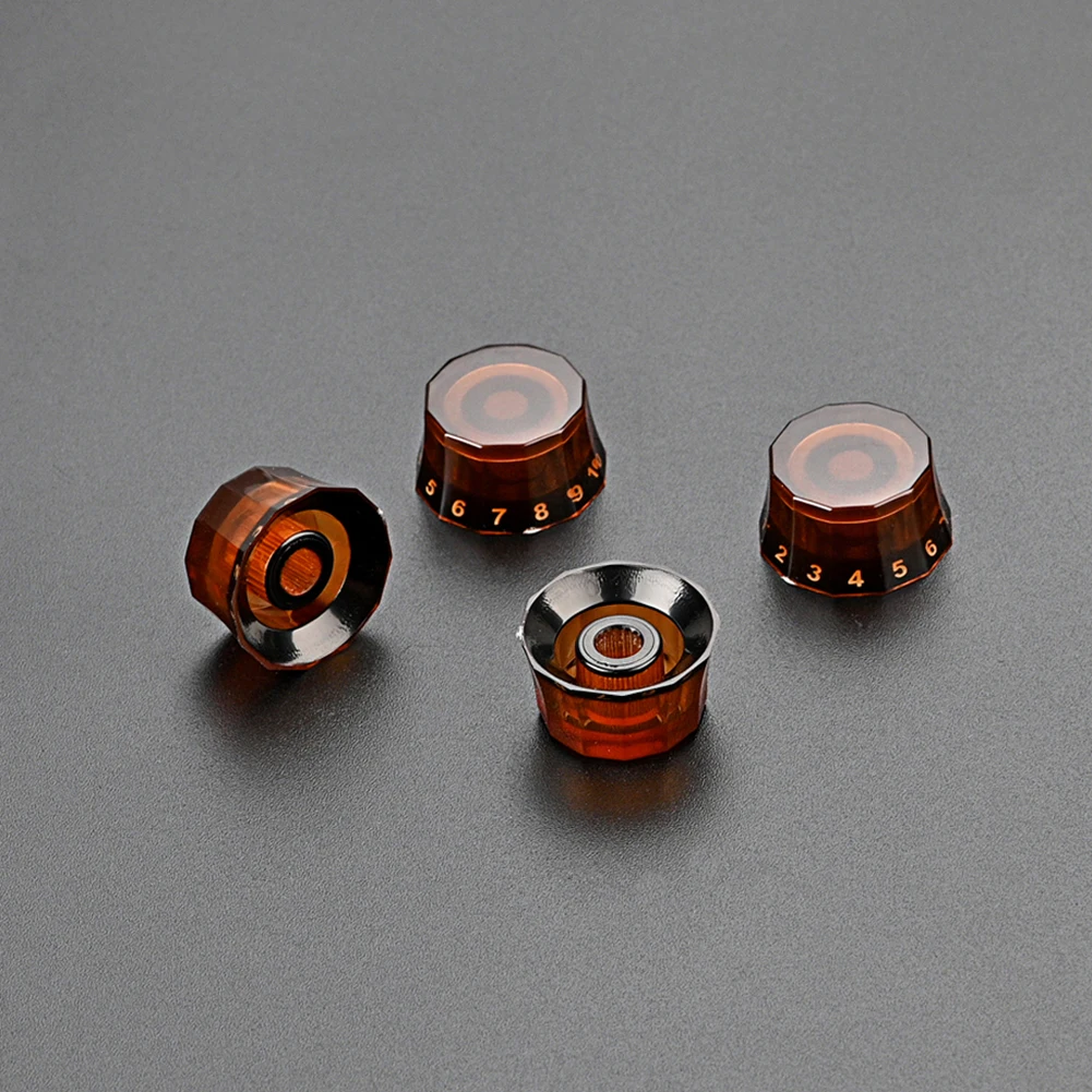 4 Pcs Volume Tone Control Knobs Lampshade Style Electric Guitar Top Hat Knobs Speed Control Knob for Les Paul Guitar Accessories