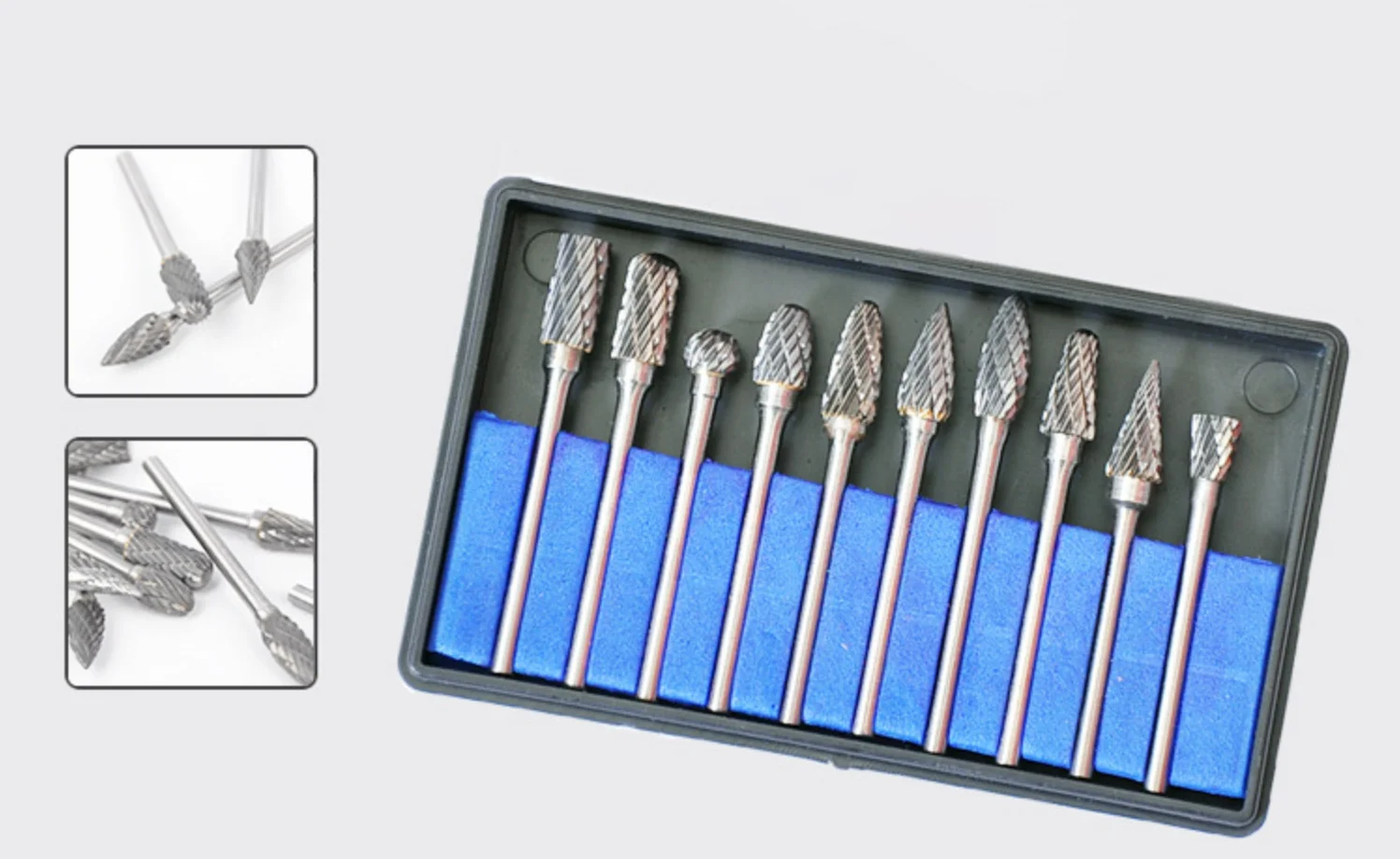 10pcs/set Dental HP Tungsten Carbide Cutter KIT Dental Burs Drills Tungsten Steel Material 2.35mm or 3mm