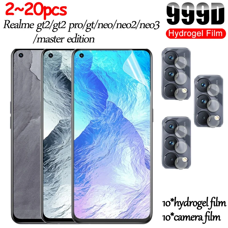 

film hydrogel for realme gt neo3 neo 3 soft screen protector for realme gt2 gt 2 pro 5g camera lens film/ not tempered glass realmi gt neo 2 gt master edition gel hydroalcolique