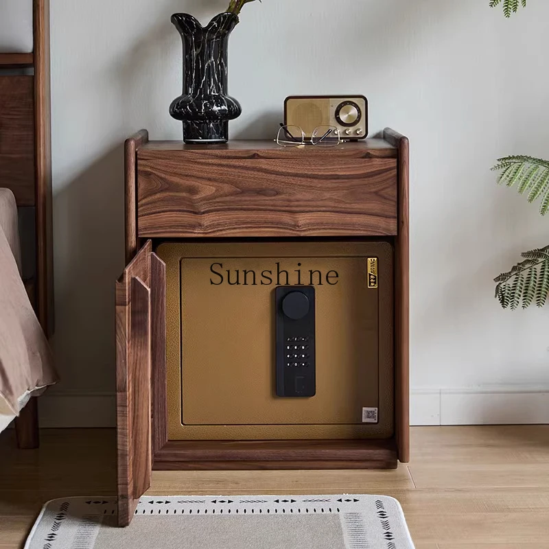 Bedside antique bedroom hidden anti-theft safe cabinet simple and modern