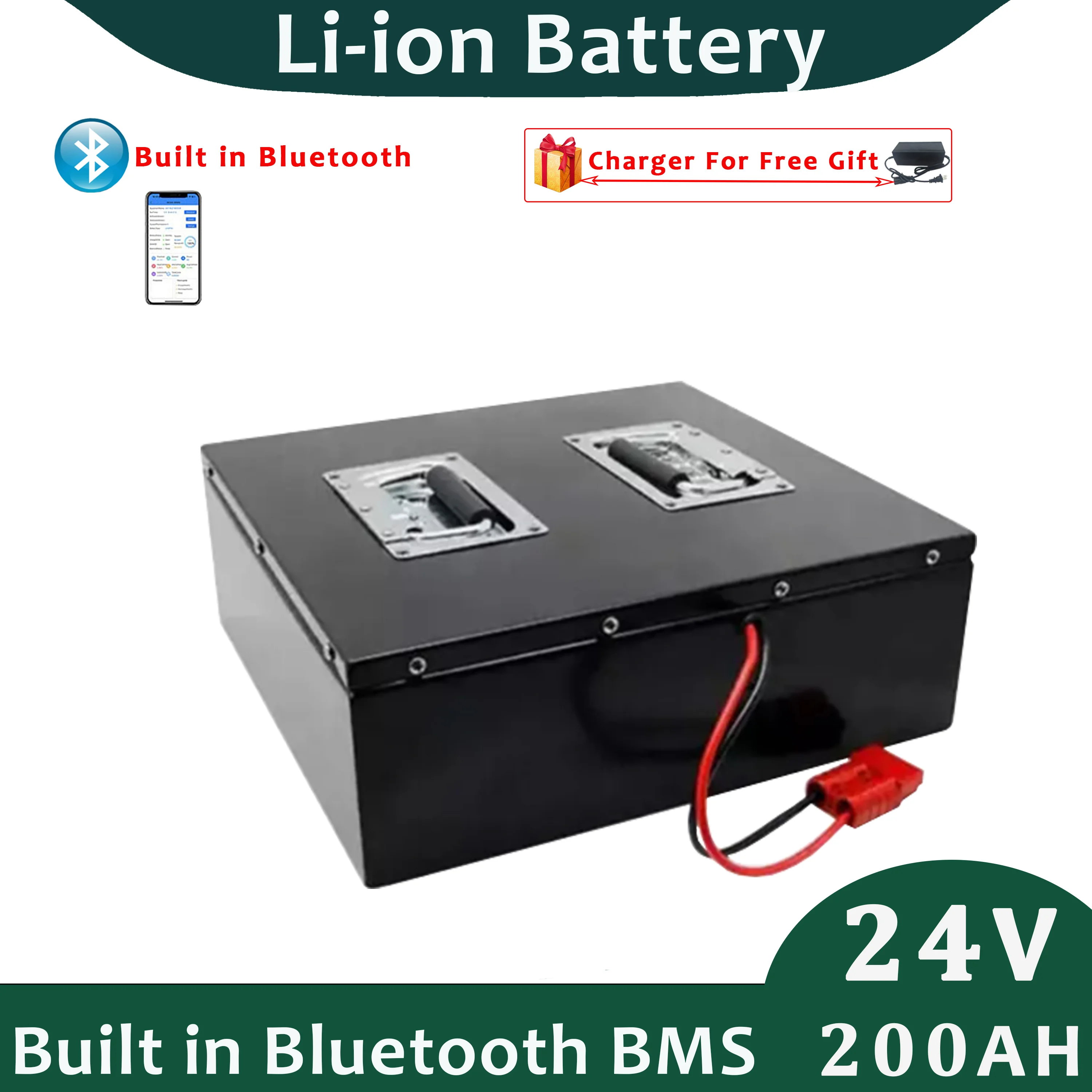 Factory Supply Rechargeable 24v 200ah Lithium Ion Battery Pack for Solar Storage System