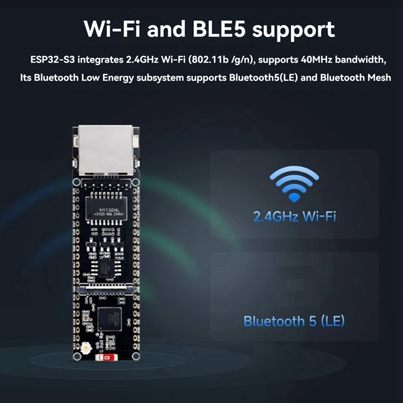 ESP32-S3 Ethernet Development Board With Camera Module And POE Module POE Dual-Core Plate Load Type-C Interface
