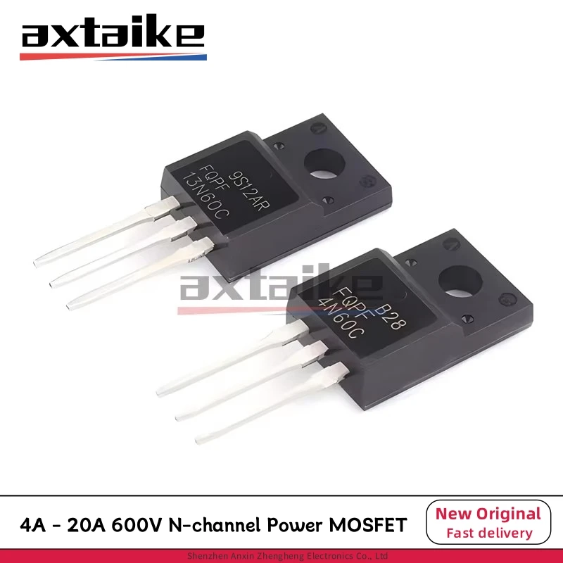 10 Uds FQPF 4N60C 5N60C 6N60C 8N60C 10N60C 12N60C 13N60C 18N60C 20N60C 600V TO220F 6A 10A 600V transistores MOSFET de potencia de canal N