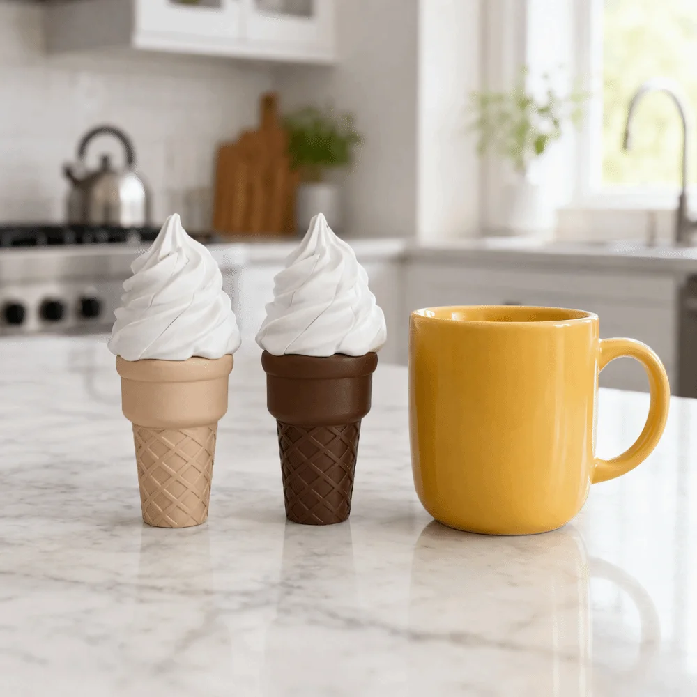 3D Printed Telescopic Ice Cream Toy Funny Spiral Style Retractable Toy Creative Cone Shaped Extendable Prank Toy Teens