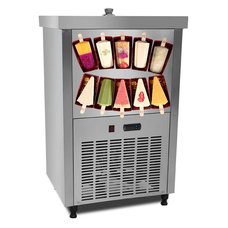 

New Stainless Steel Mold Commercial Vertical Multifunctional Air Cooled 220V Popsicle Popsicle Maker