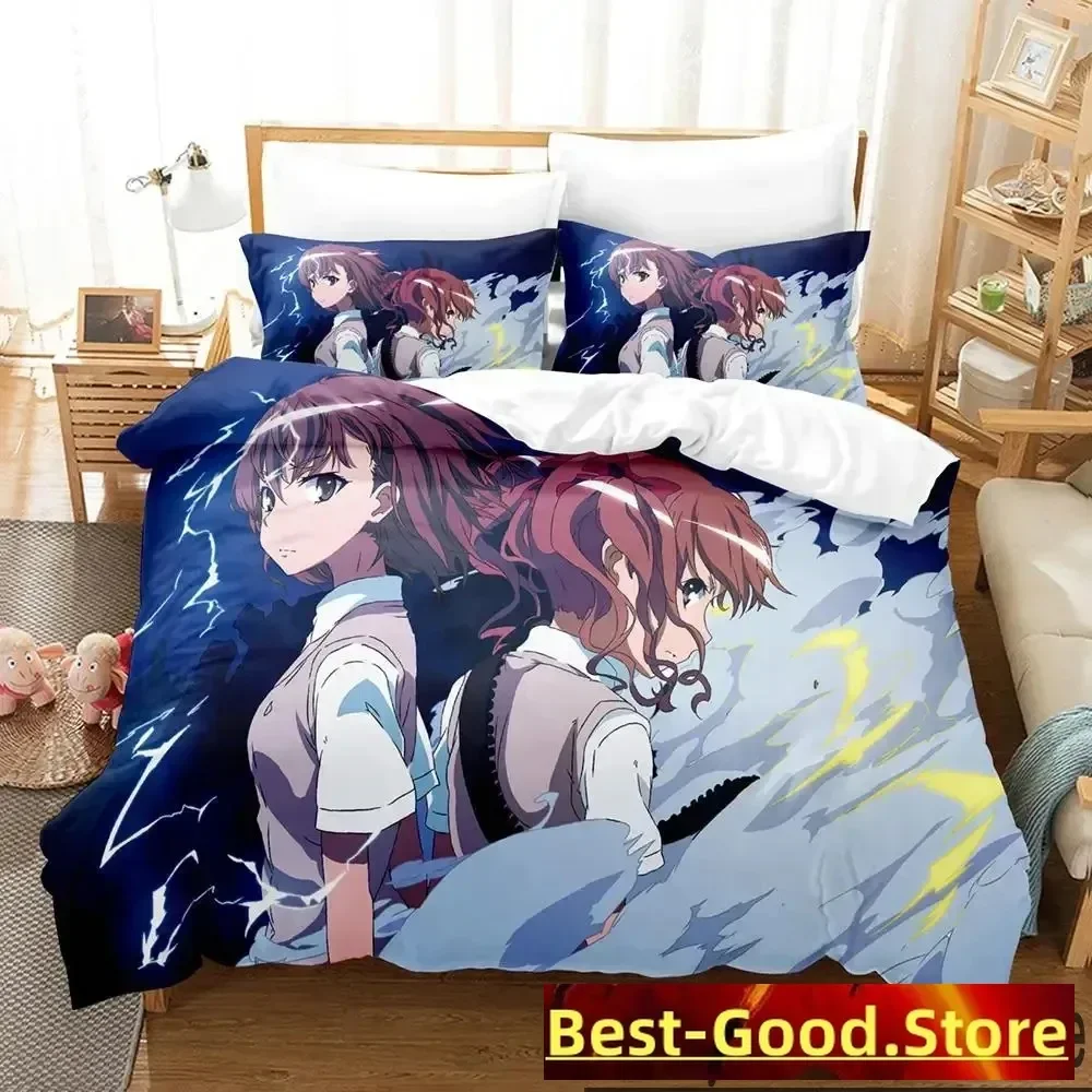 

Misaka Mikoto A Certain Magical Index Railgun Bedding Set Boys Girls Twin Queen King Size Duvet Cover Pillowcase Bed boys Adult