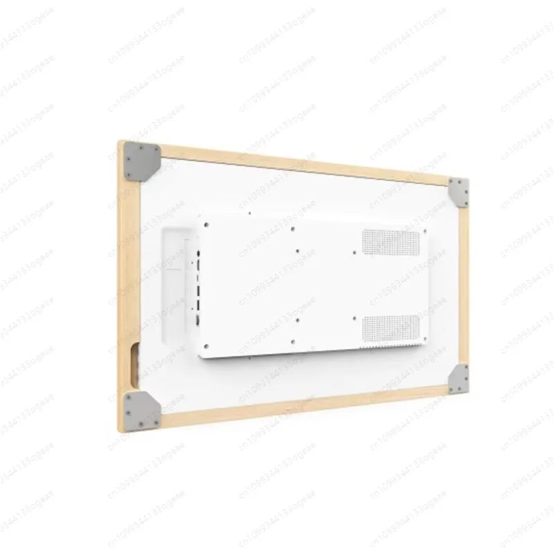 15.6 Inch Wall Mount Touch Screen Digital Signage, Wood Frame Tablet with NFC/RFID POE Wi-Fi for Photo Calendar Display