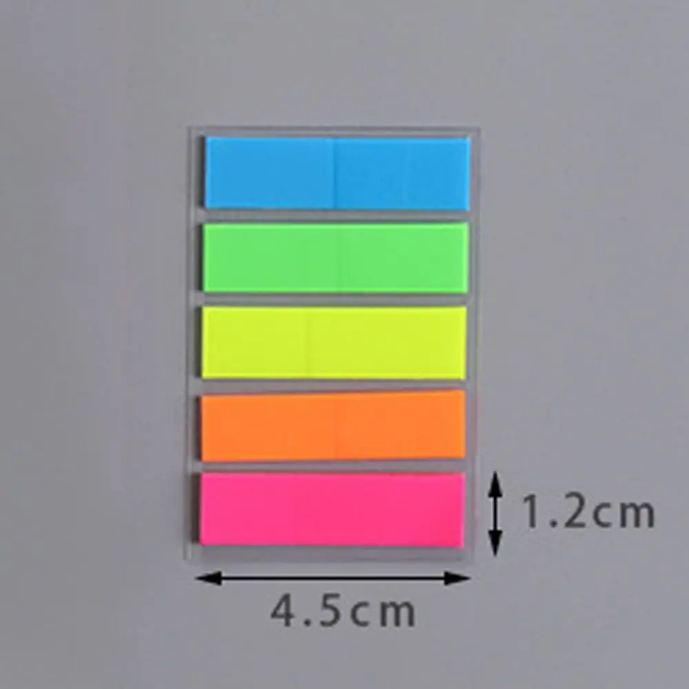 Adhesive Memo Sticker Paper Memo Flags Fluorescent Memo Pad Colored Memo Pad Bookmark Marker Sticker Candy Color Sticky Notes