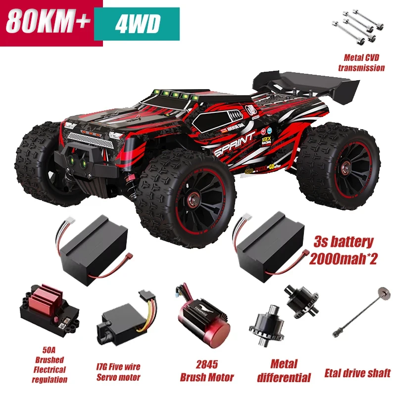 

1:16 85 км/ч или 50 км/ч 4WD RC автомобиль со светодиодным пультом дистанционного управления Автомобиль Высокоскоростной дрифт Monster 4x4 Грузовик для детей Игрушки радиоуправляемые автомобили для взрослых