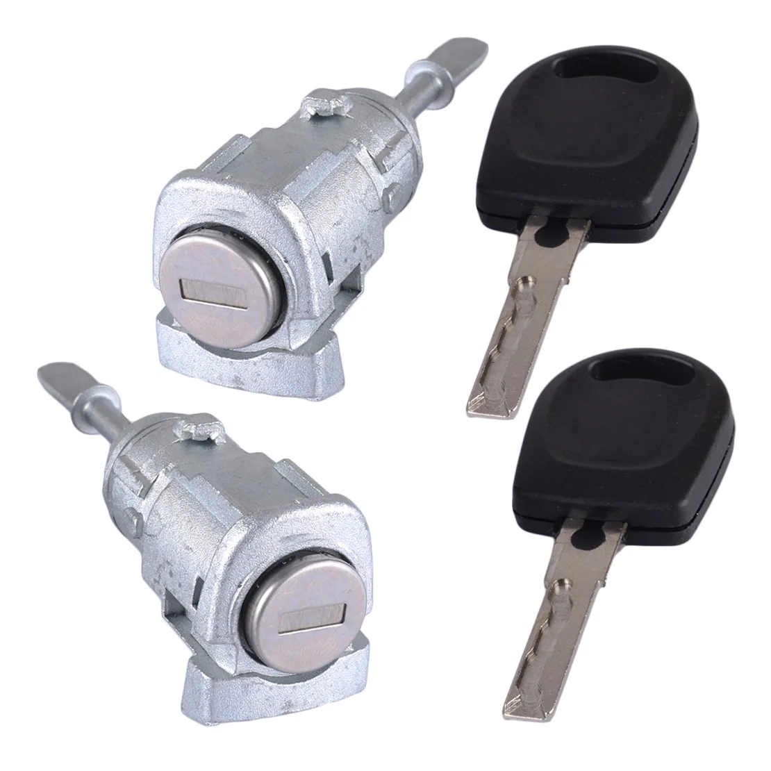 

604837167 1 Pair Car Front Left & Right Door Lock Cylinder Barrel with 2 Keys 604837168 Fit for Audi A6 Skoda Fabia VW Golf Bora