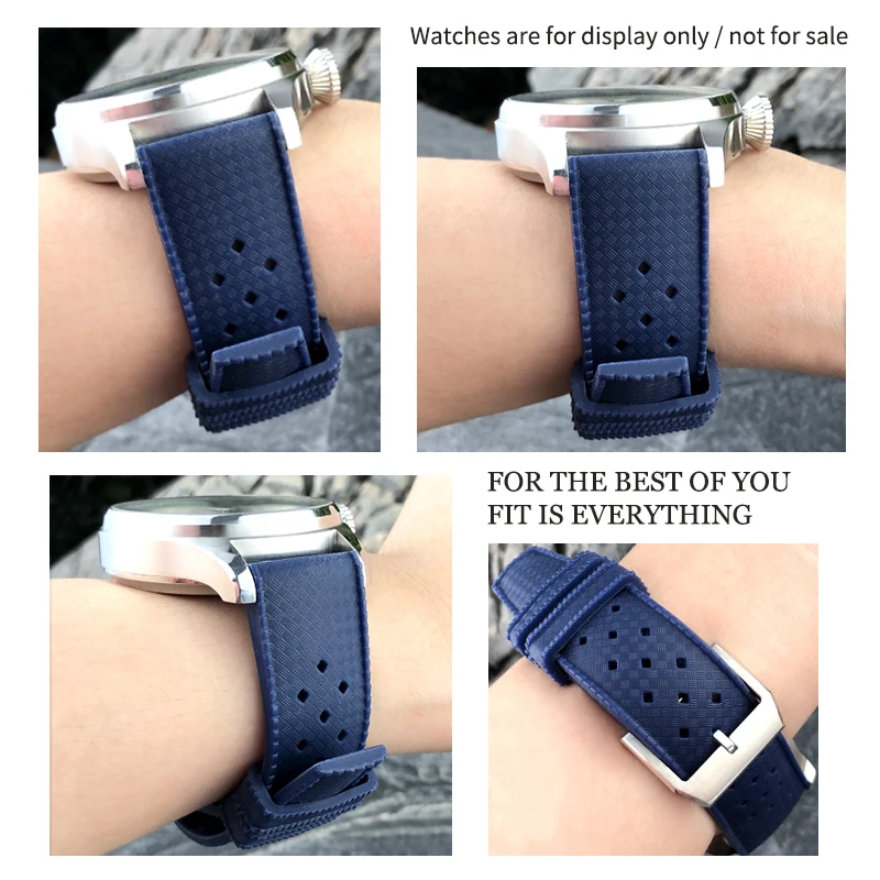 19mm 20mm 21mm 22mm Rubber Silicone Watchband for SEIKO Omega Hamilton IWC Pilot HUAWEI Watch Strap Diving Sports Wristband