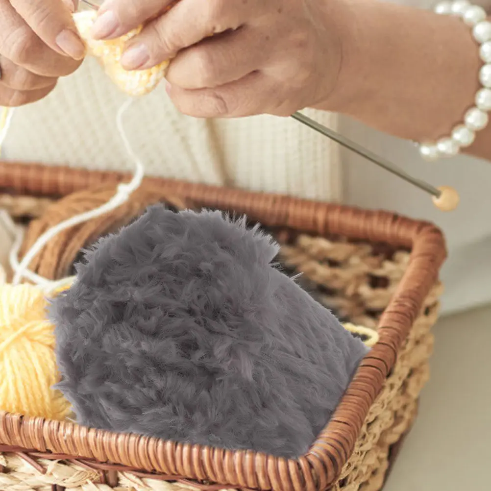 

1 рулон имитационной пряжи для шапок и шарфов, мягкая акриловая пряжа для рукоделия, вязания крючком, декора дома, многофункциональная пряжа