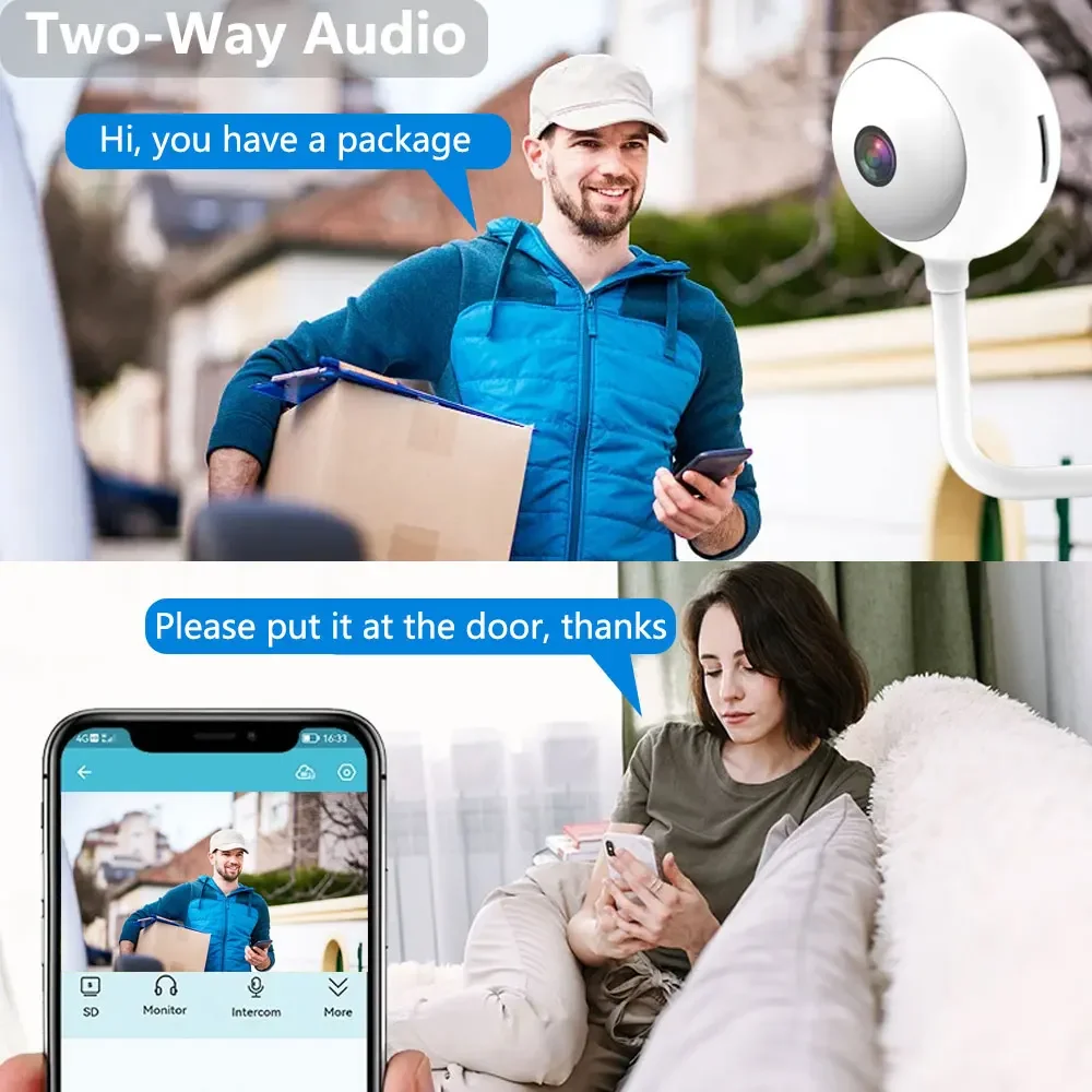 5MP Mini WiFi Camera Indoor 2K Security Camera for Baby Monitor Wireless USB Plug IP Surveillance AI Auto Tracking Babe Cam
