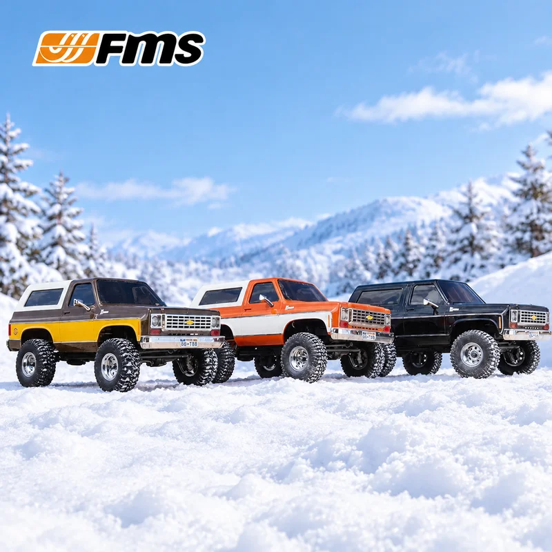 FMS 1:24 Simulation Chevrolet K5 FCX24 Climbing Car Remote Control Electric Two-Speed Door Bridge Off-Road Vehicle SUV RTR