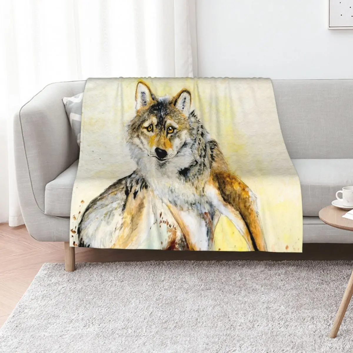 Totem Wolf Gray wolf Throw Blanket Thermals For Travel Beautifuls Weighted Custom sofa bed Vintage Blankets