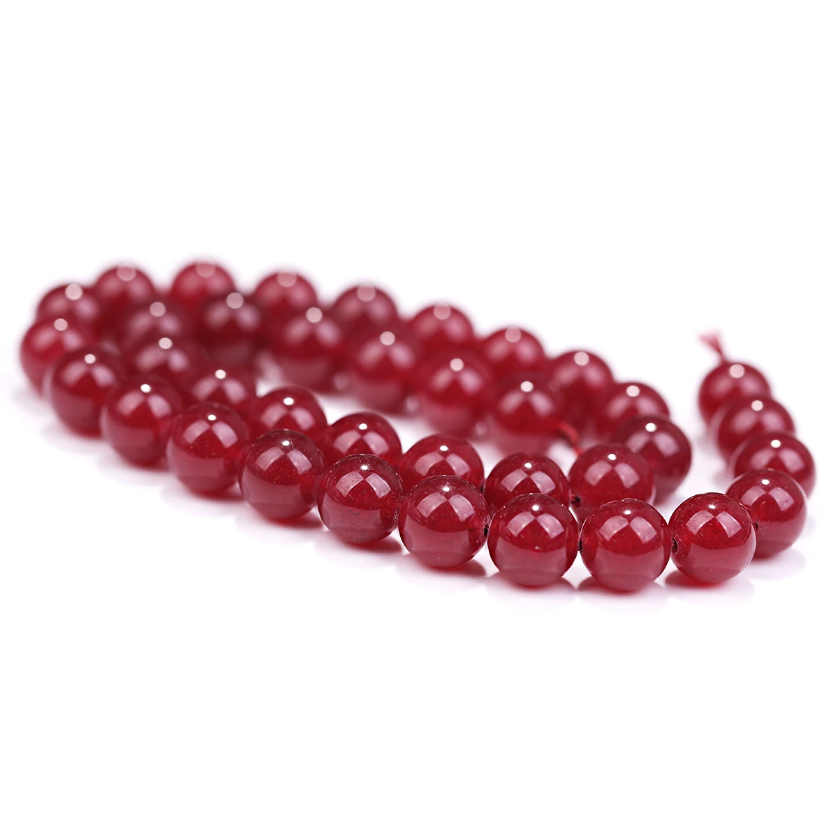 روبي اليشم جولة الأحجار الكريمة فضفاض الخرز سوار قلادة أقراط صنع المجوهرات DIY بها بنفسك اكسسوارات 6/8/10 مللي متر #5