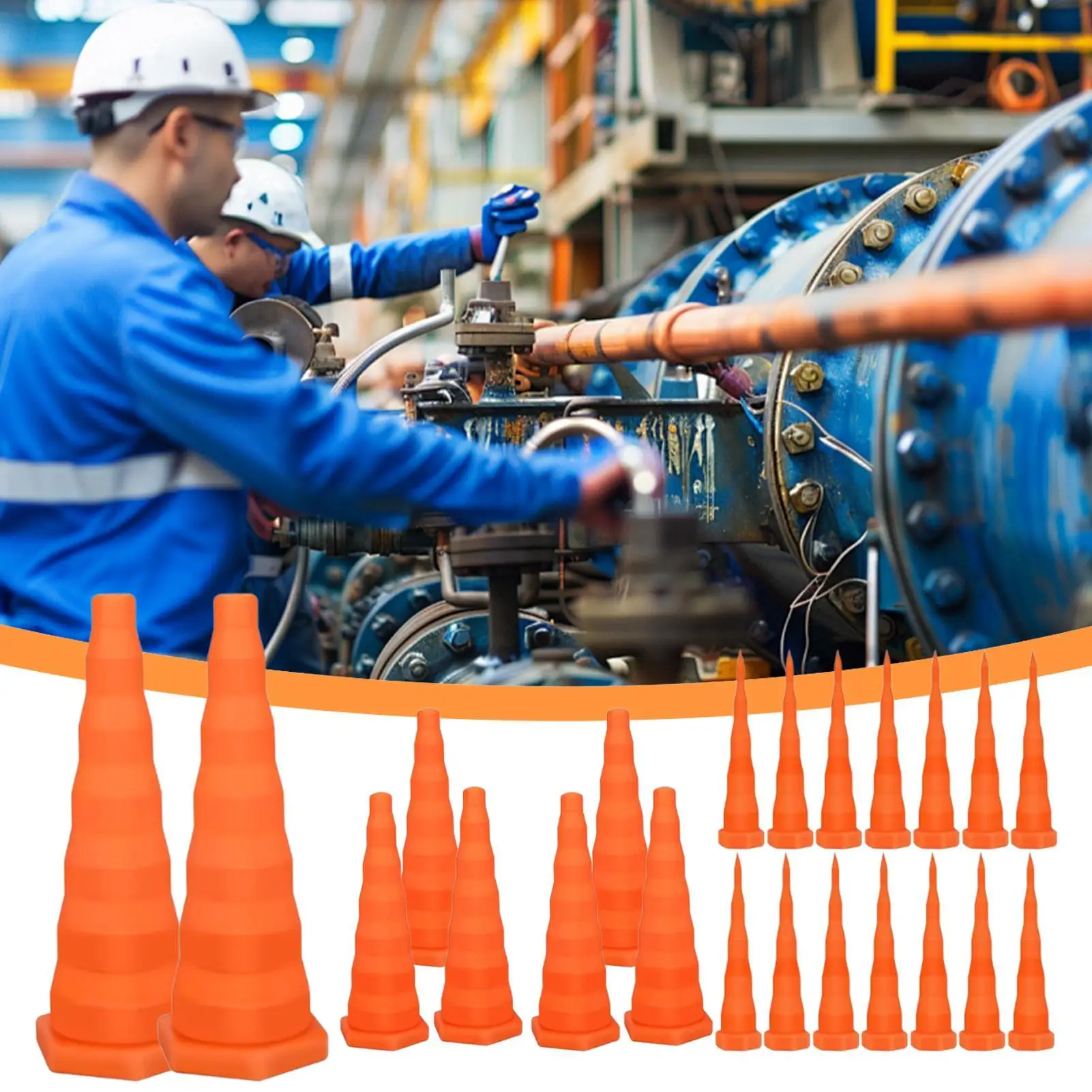 22pcs Hydraulic hose plugs Conical Sealing plug for hydraulic oil Drip Proof rubber hose pipes stopper For Irrigation Lines