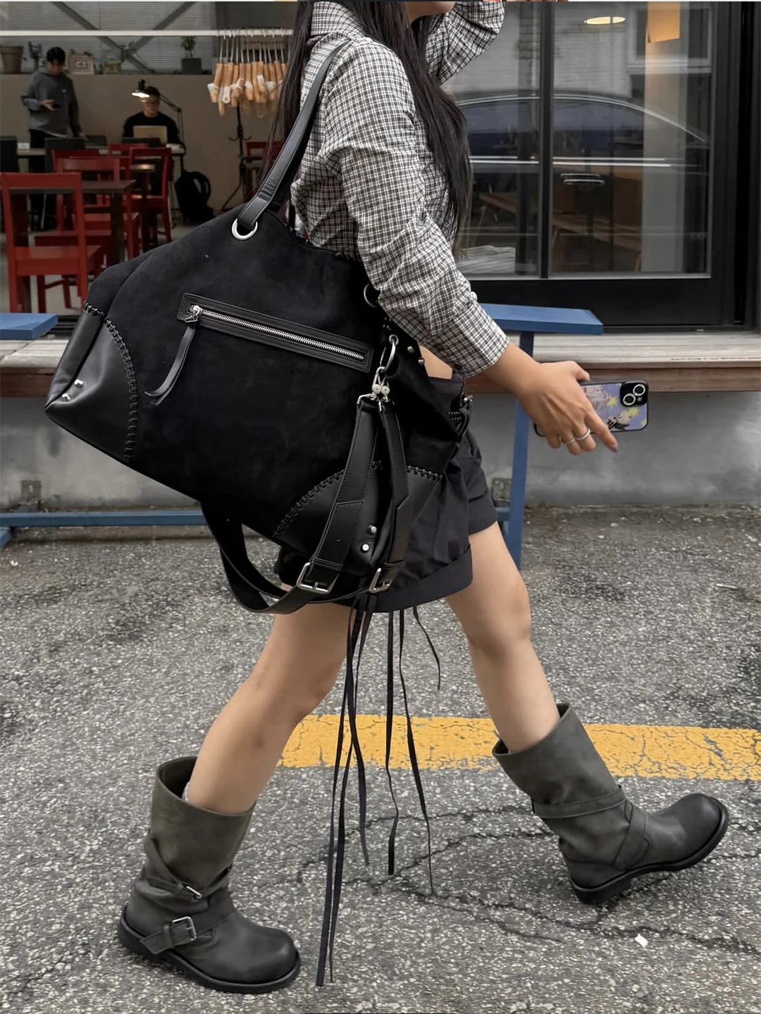 botas-de-motocicta-de-media-pantorrilla-de-diseno-para-mujer-con-hebilla-de-cinturon-aspecto-desgastado-botines-cortos