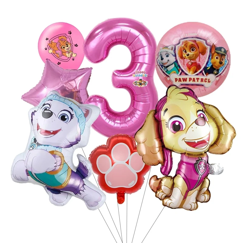 Cartoon Paw Patrol themed party decoration supplies Rescue dog aluminum foil balloon childrens Party Decoration & Supplies gift view 3