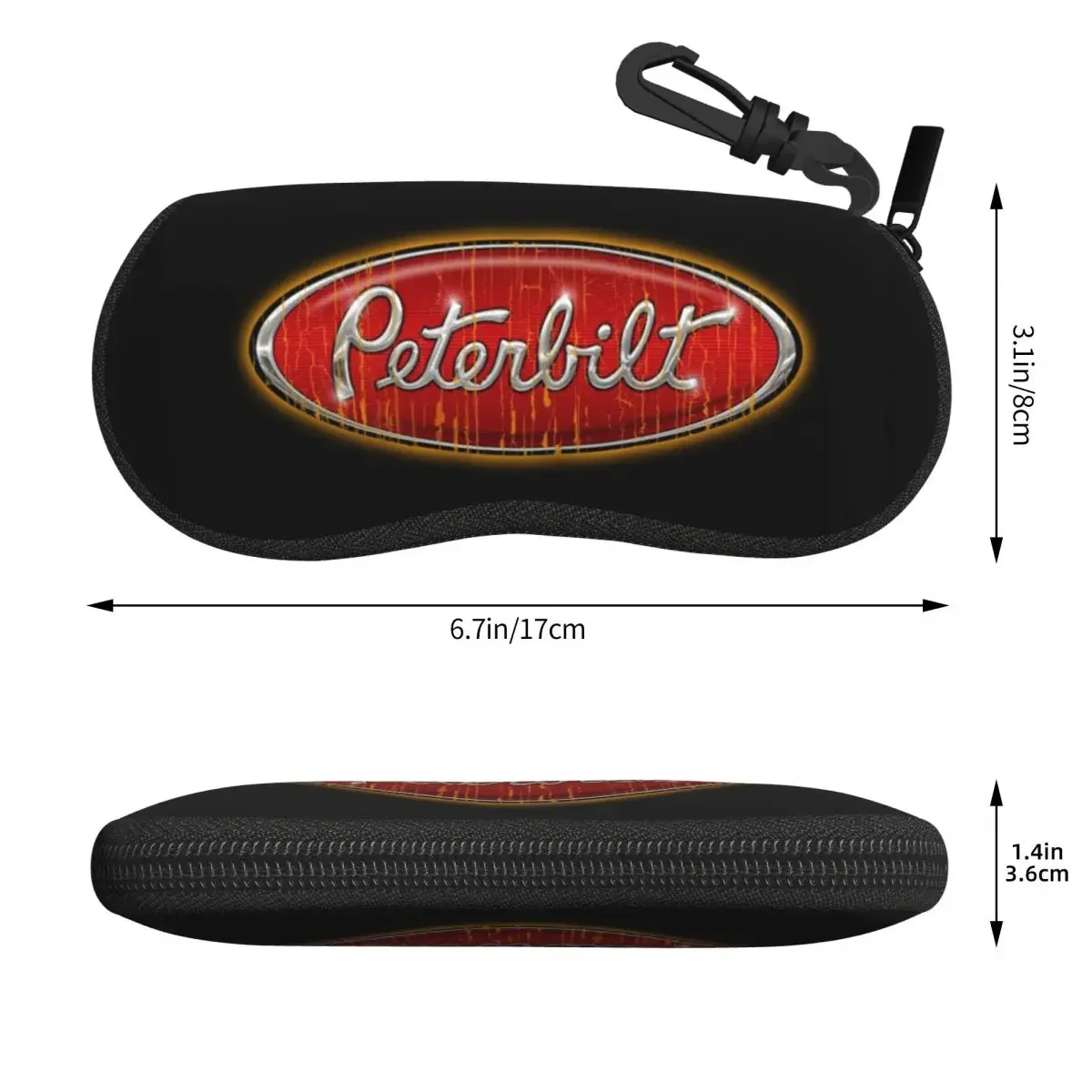 Peterbilt Truck Best Logo Shell Glasses Case Portable Sunglasses Box Women Men Soft Eyeglasses Bag Pouch