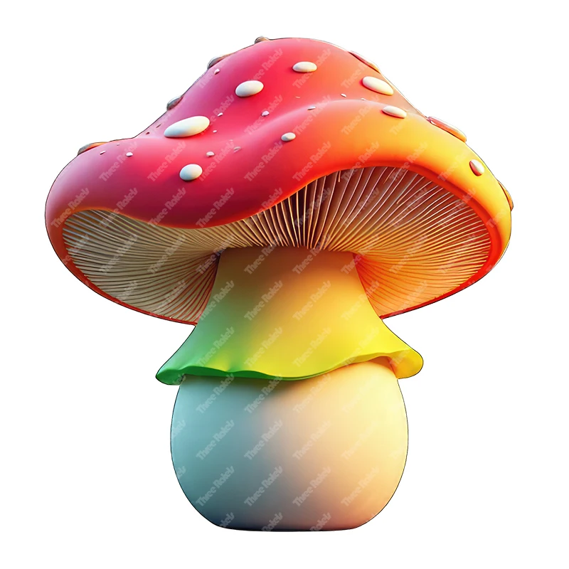 Three Ratels CG100 beautiful red mushroom Cartoon wall stickers for home decoration waterproof