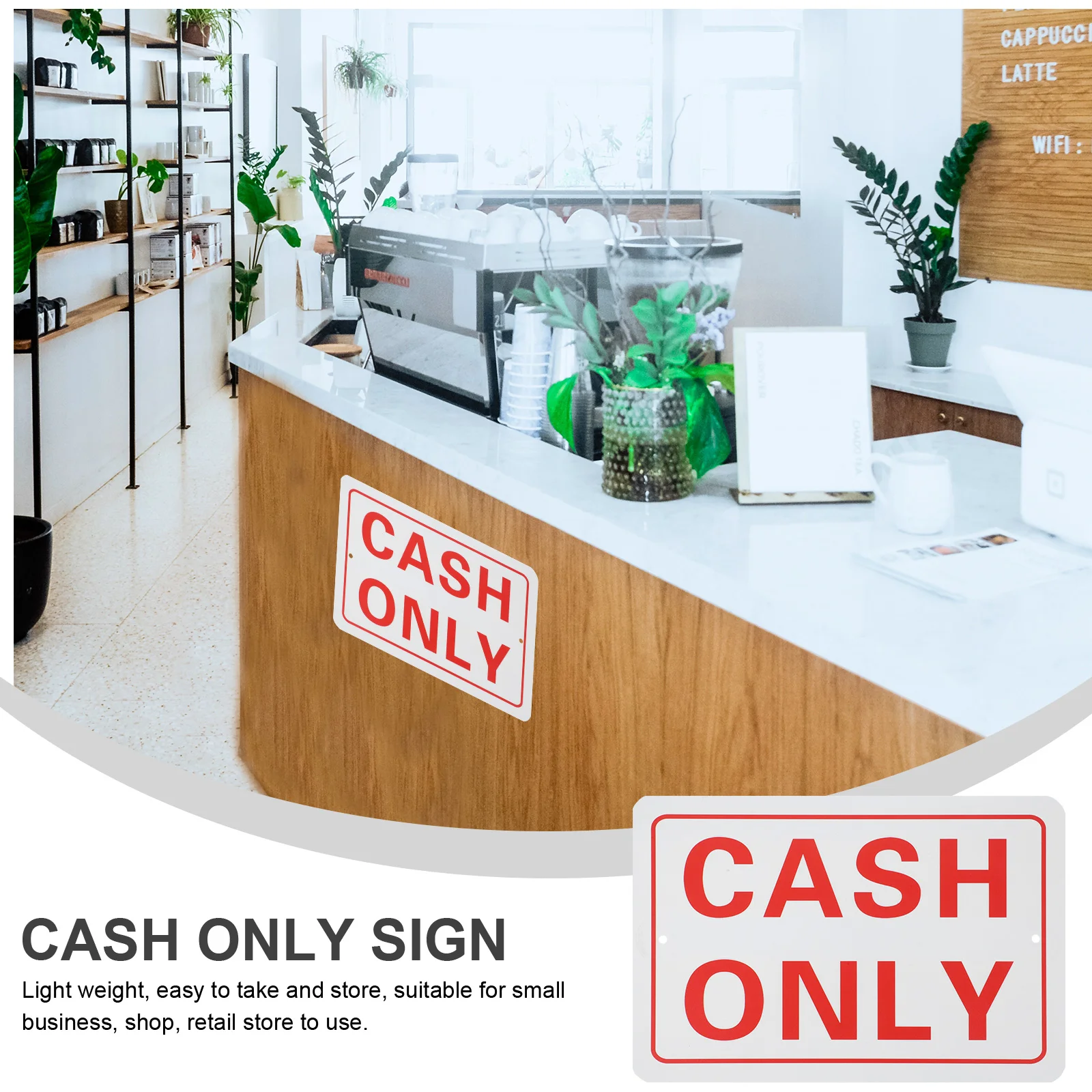 Cash Accepted Sign Cashier for Business Outdoor Pvc No Credit Card Signs Office