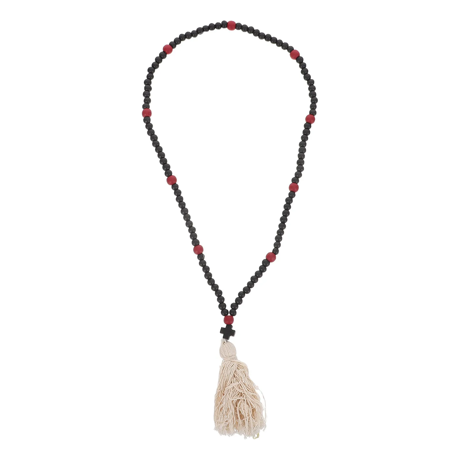 Orthodox Chotki Prayer Rope Christian 29In 110 Beads Wool Cross Pendant Blessing Protection Hanging Ornament Car Home