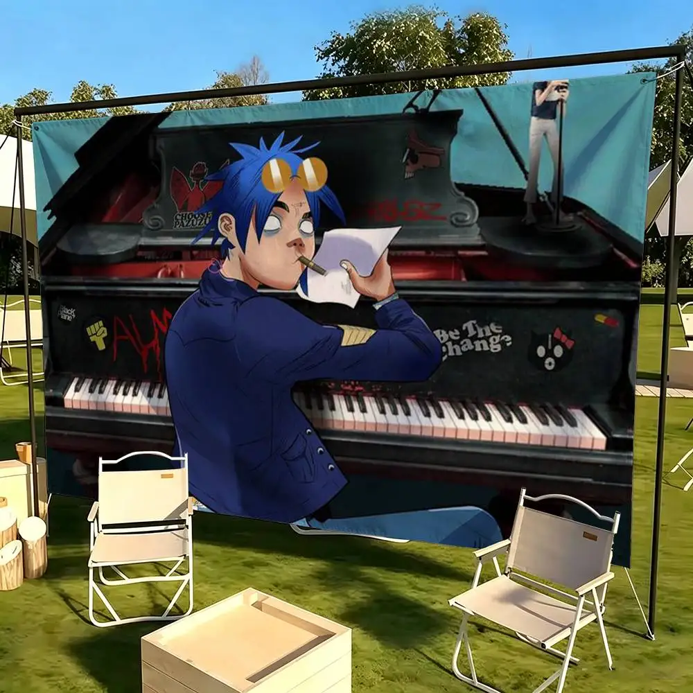 Virtual Music Band Gorillaz  Flag Suitable For Party Club Outdoor Interior Wall Decoration Banner Fans Gift