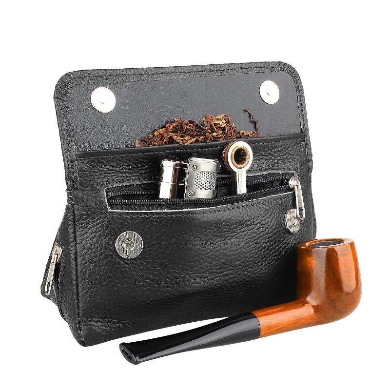 Portable leather bag tube bag with custom logo dedicated bags and boxes