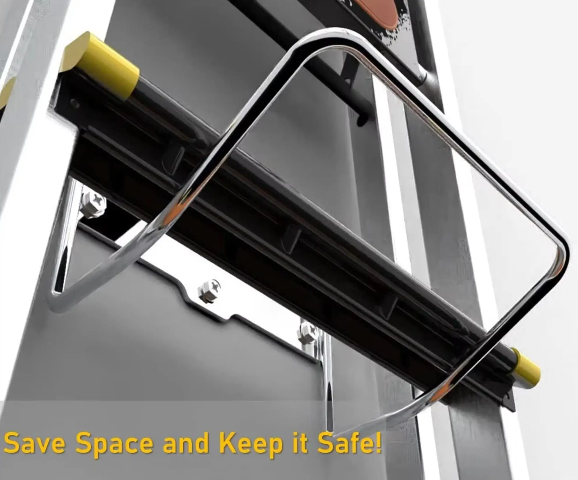 Utility Ladder Rack Hanger Ladder Hanger Heavy Duty Lader Holder For Garage Wall, Ladder Storage Strollers And Folding Chair