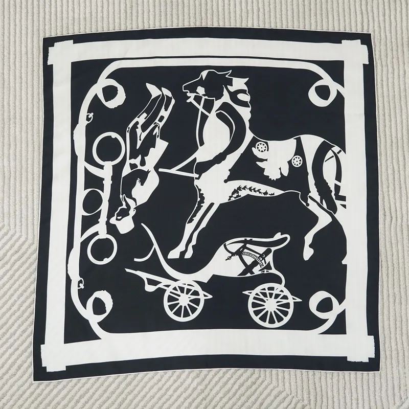 

Женский черный шелковый квадратный шарф, роскошные банданы на роликах, мягкие летние шали, шарфы, украшения для волос, поясная сумка, аксессуары