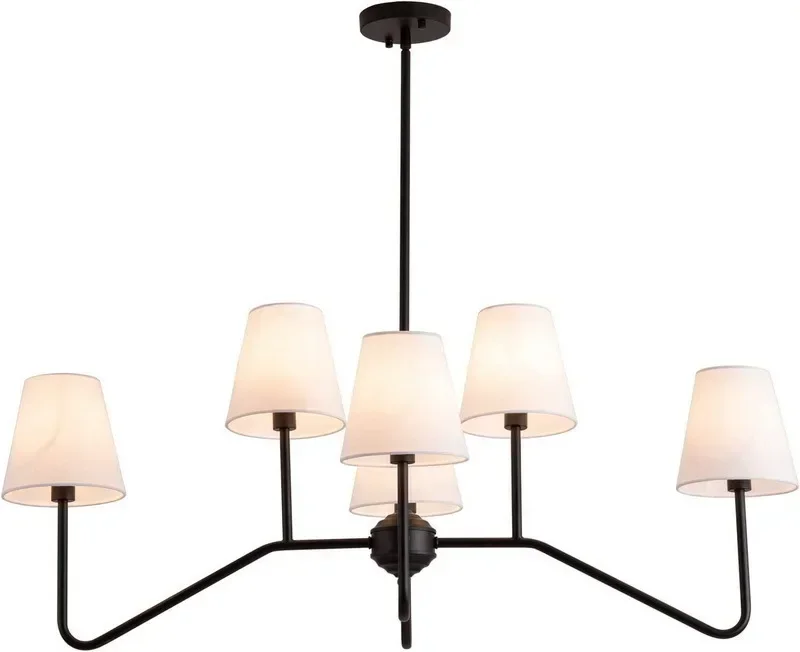 4/5/6 heads American Wrought Iron Simple Living Room Personality Creative Industrial Style Chandelier Decorative Lighting image 3
