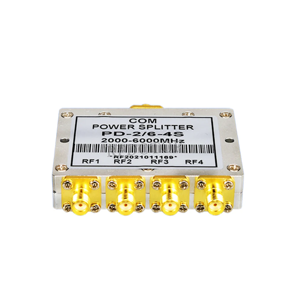 1PCS SMA 2-6G Microstrip Power Splitter One Point Four PD-2/6-4S SMA Female RF Combiner WIFI 20W RF Power Splitter