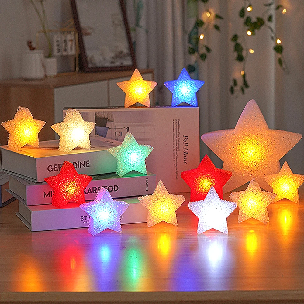 Handheld Star Light Yellow White Color Light Battery Powered Stage Performances Concerts Festival Photo Props Hold Star Lamps