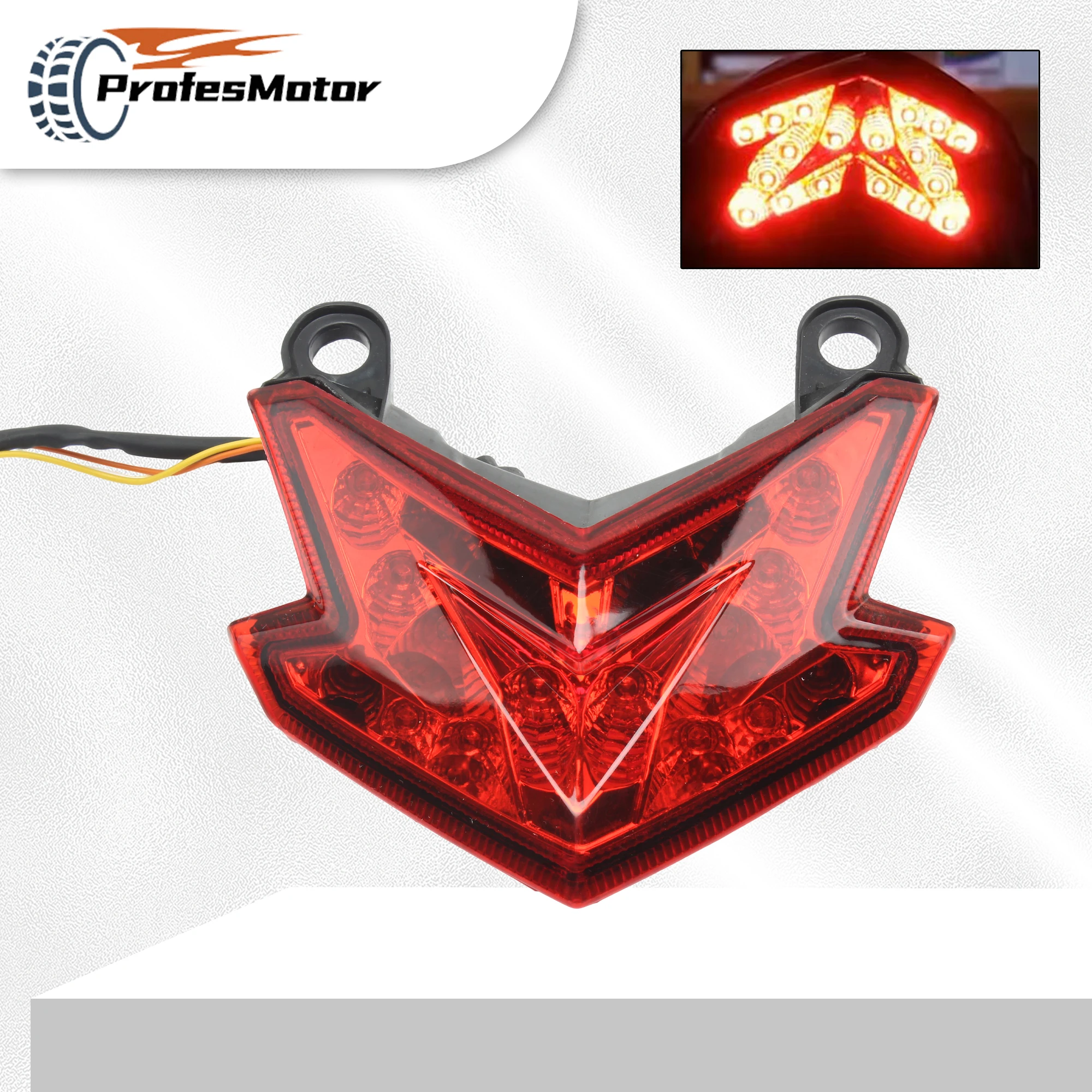 

For Kawasaki Motorcycle LED Tail Light Brake Light Z800 ZX6R Z125 ZX636 2016-2023 Supermoto Turn Signal Modification Accessories