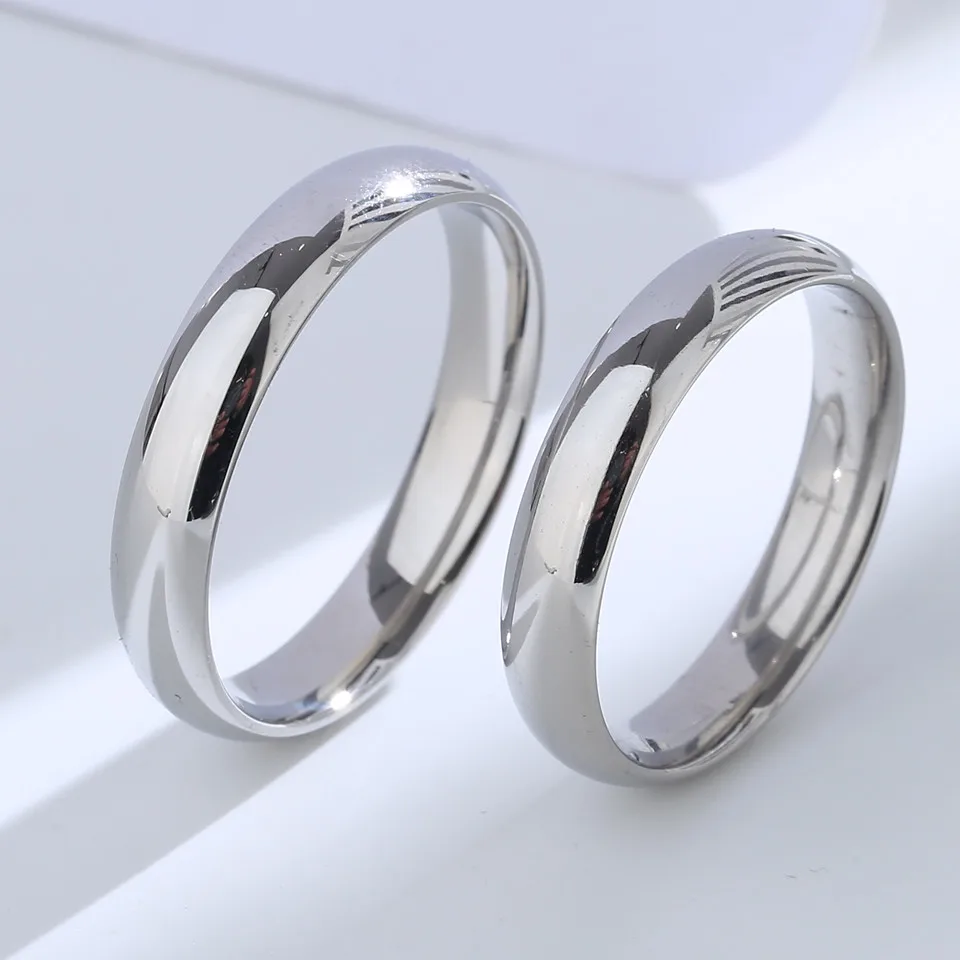 Buyee 925 Sterling Silver Couples Ring Sets Light Smooth Simple Ring Finger for Woman Man Fashion Wedding Fine Jewelry Circle