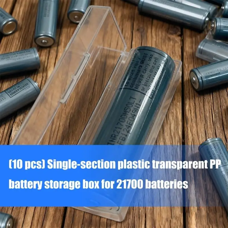 R53C Clear PP Plastic 21700 Battery Case Single Cell Holder Visible AntiImpact Protections For Professional Transport Use
