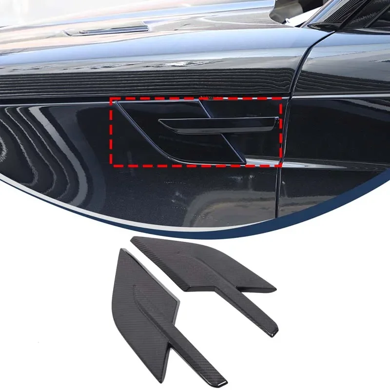 Real Carbon Fiber For Land Rover Range Rover Sports 2023+ Car Side Outlet Fender Decorative Cover Sticker Exterior Accessories
