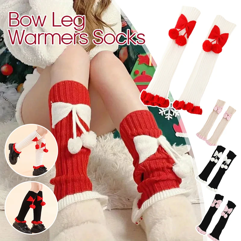 

Kawaii Leg Warmers for Girls Women - Japanese Lolita Leg Warmers Y2K Harajuku Leg Cover Stockings Kawaii Knit Socks