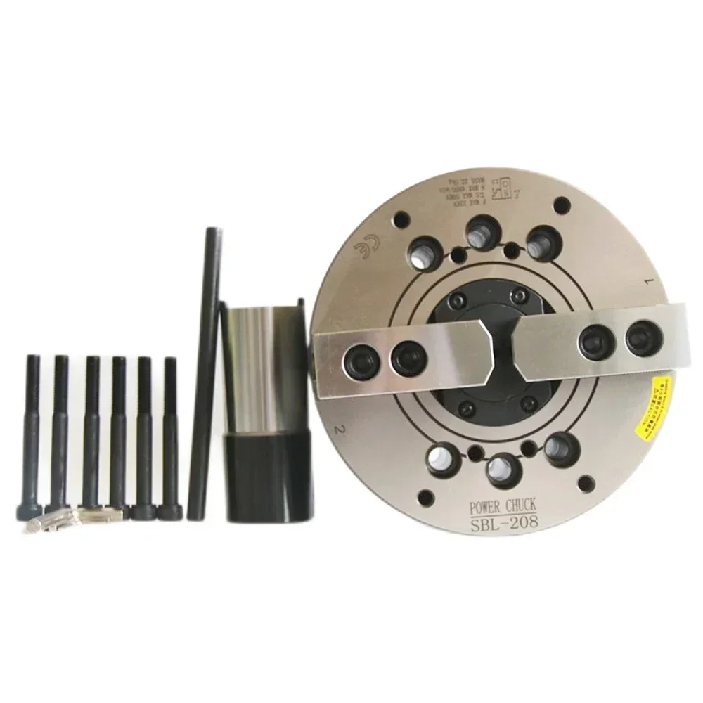 Hydraulisches Spannfutter, 8 Zoll, 210 mm, Hochgeschwindigkeits-Öl-Power-Spannfutter, hohles/durchgangsloch, 2/3/4 Backenfutter für Hochgeschwindigkeits-CNC-Drehfutter