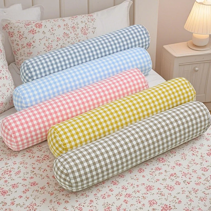 Memory Foam Cylindrical Pillow Round Head Slow Rebound Soft for Neck Lumbar Leg Support Adults Kids Pregnant Removable Cover